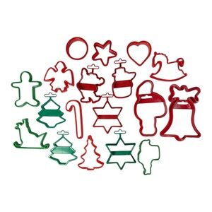 18 Holiday Christmas Cookie Cutters Tree Santa Star Snowman Crafts Playdough